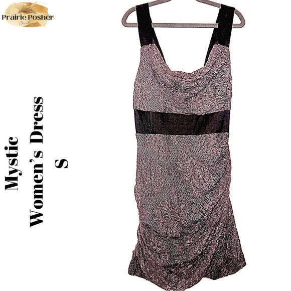 Mystic, Dress, Women’s Small, Grey/Black, EUC, PrairieposherCA - Picture 1 of 4
